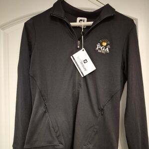 Footjoy Women Full Zip Golf Midlayer Jacket Black XS PGA Oak Hill 2023 NWT